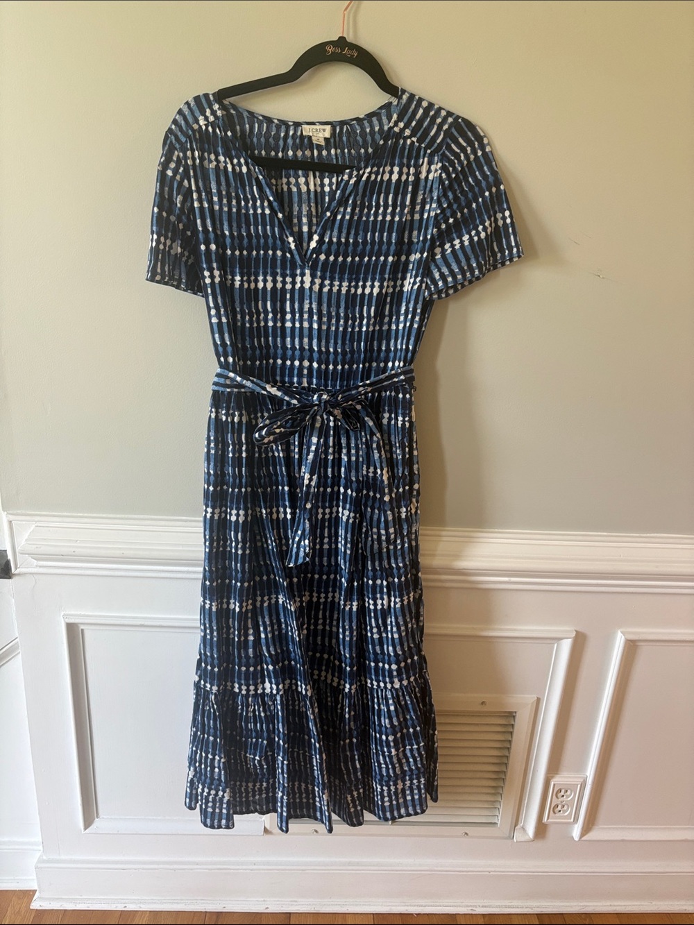 J Crew Factory tiered midi dress size 8